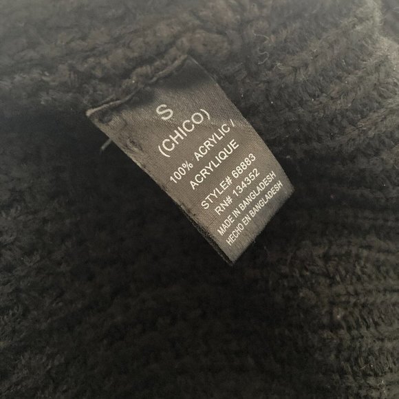 Ambiance Apparel Sweater Womens Small Black Criss Cross Back - Picture 5 of 10